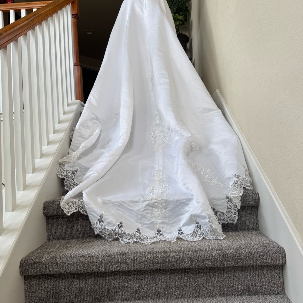 Elegant White Gown with Lace Details